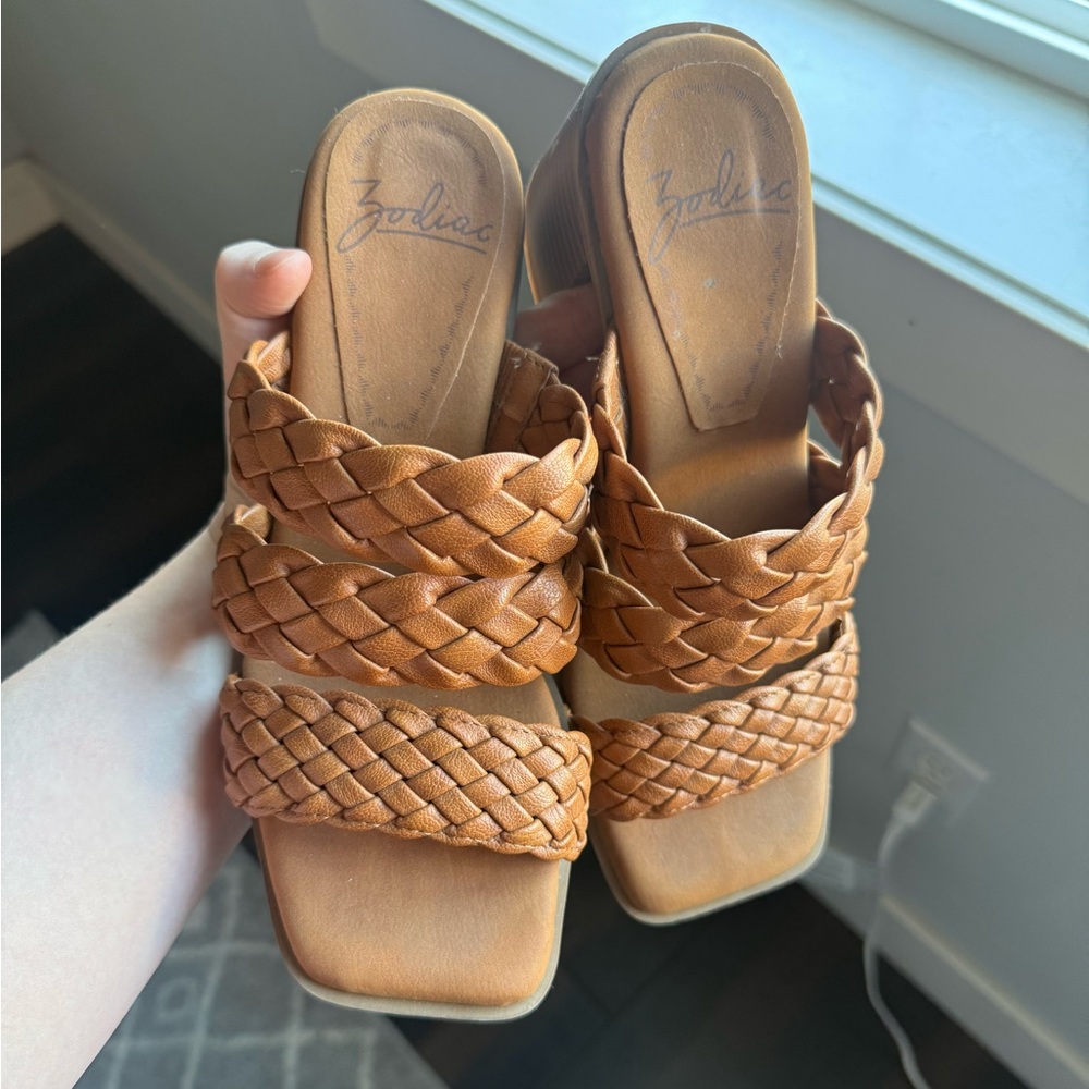 Zodiac Women's Brown Braided Sandals